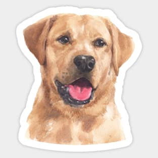 Cute Labrador Retriever Watercolor Art Sticker